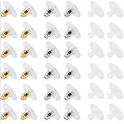 Heldig Earring Backs for Studs Bullet Clutch with Pad Earring Backings Hypoallergenic Earring Stoppers Pierced Safety Backs for Earrings (120 pcs)B
